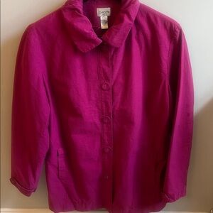 Chico's Fuchsia Lightweight Trench Coat